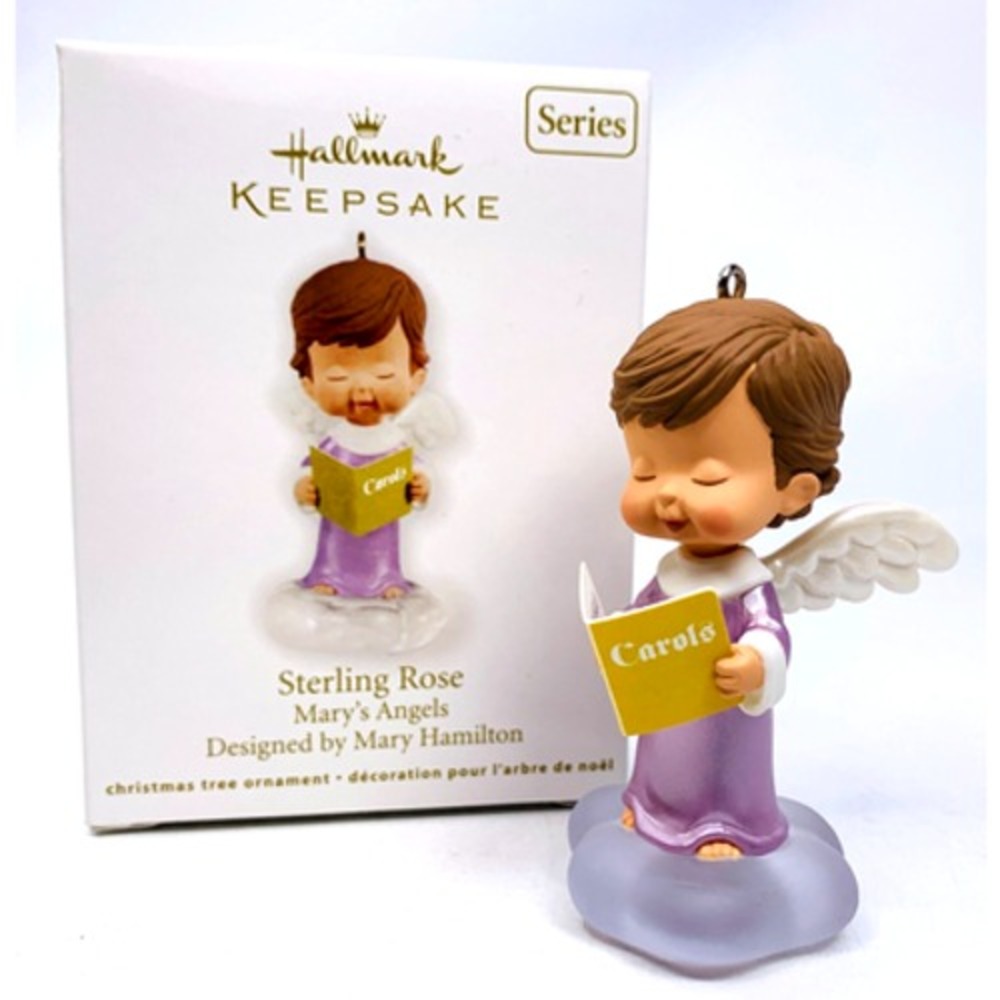 Hallmark Mary's Angels STERLING‎ ROSE Keepsake Ornament 2012 Series #25 Caroling